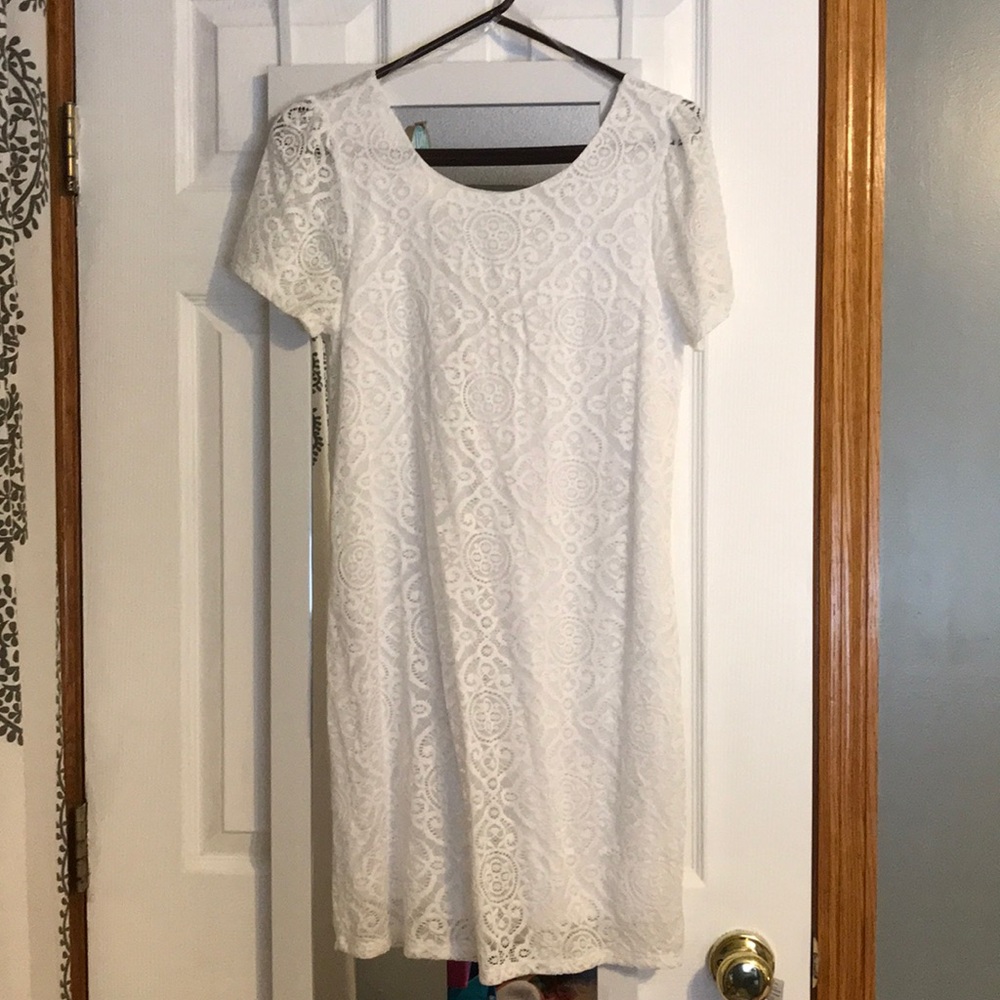 White mini dress